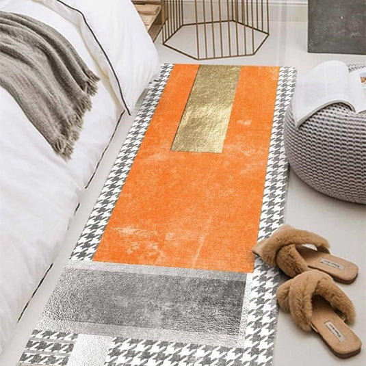 Nordic Modern Light Luxury Orange Malaysian Carpet - Grand Goldman