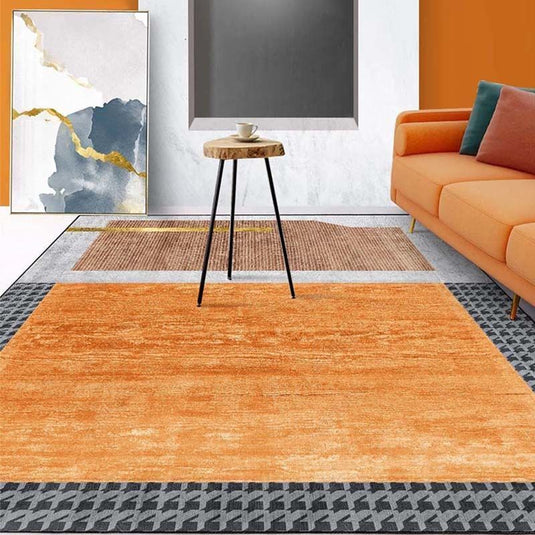 Nordic Modern Light Luxury Orange Malaysian Carpet - Grand Goldman