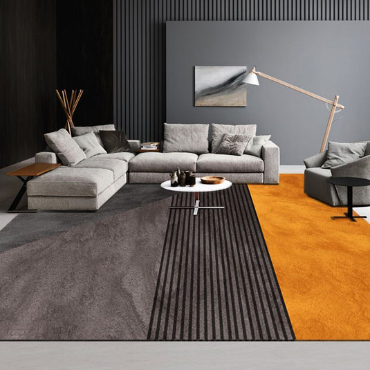 Nordic Modern Light Luxury Orange Malaysian Carpet - Grand Goldman