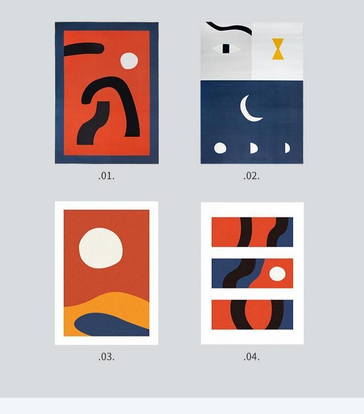 Nordic Modern Minimalist Living Room Carpet Abstract Side Carpet - Grand Goldman