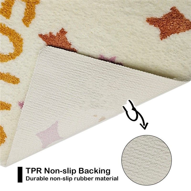 Nordic Simple Letters Flocking Carpet - Grand Goldman