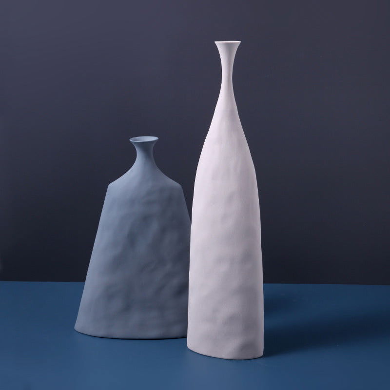 Nordic Art Plain Ceramic Vase - Grand Goldman