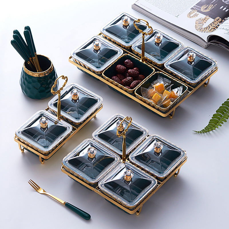 Nordic Ceramic Fruit Platter Creative Divided Plate Set - Grand Goldman