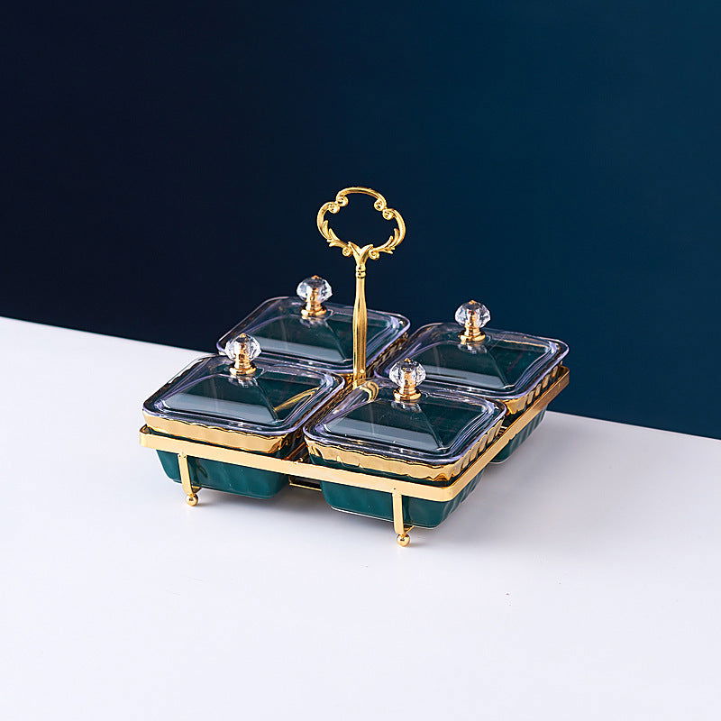 Nordic Ceramic Fruit Platter Creative Divided Plate Set - Grand Goldman