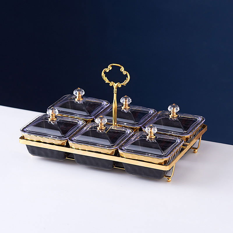 Nordic Ceramic Fruit Platter Creative Divided Plate Set - Grand Goldman