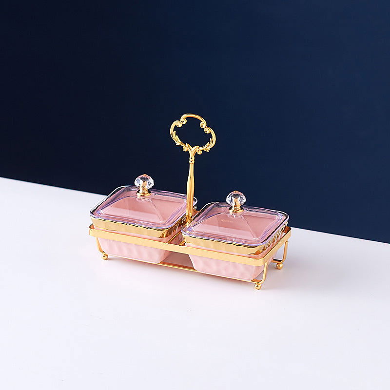 Nordic Ceramic Fruit Platter Creative Divided Plate Set - Grand Goldman