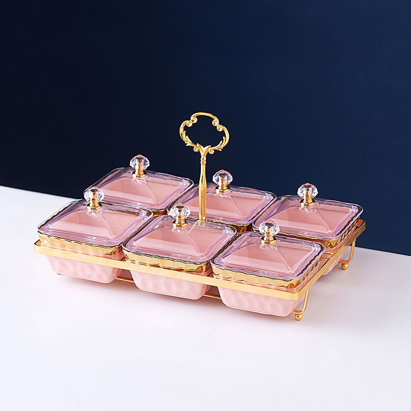 Nordic Ceramic Fruit Platter Creative Divided Plate Set - Grand Goldman