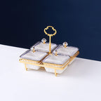 Nordic Ceramic Fruit Platter Creative Divided Plate Set - Grand Goldman