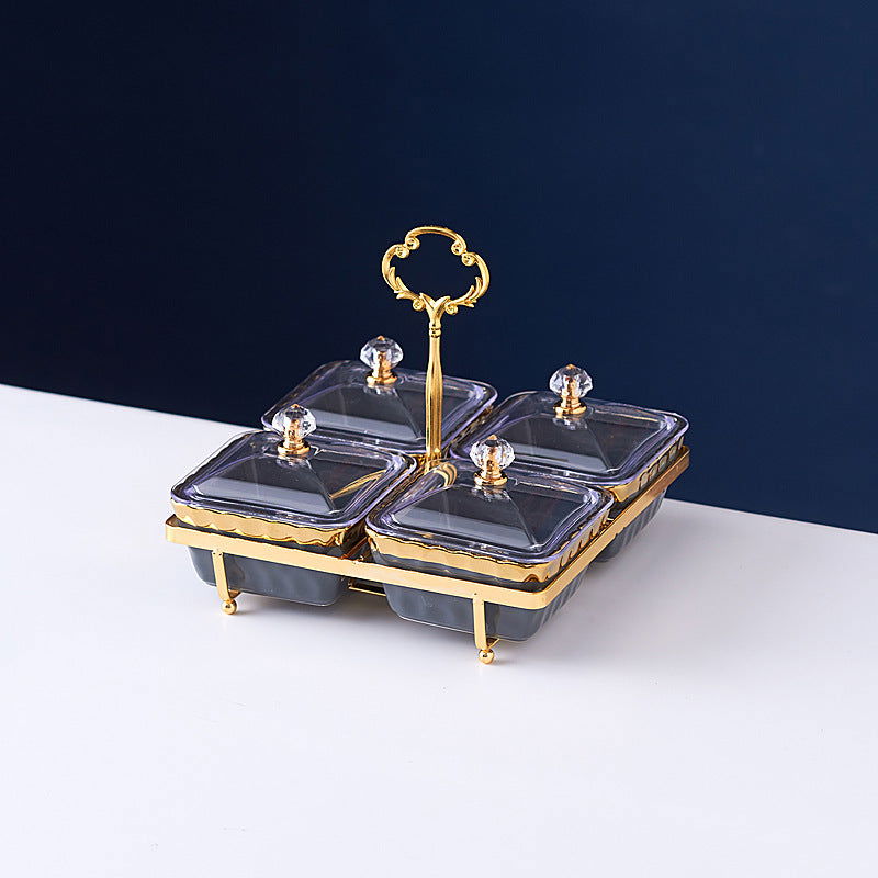 Nordic Ceramic Fruit Platter Creative Divided Plate Set - Grand Goldman