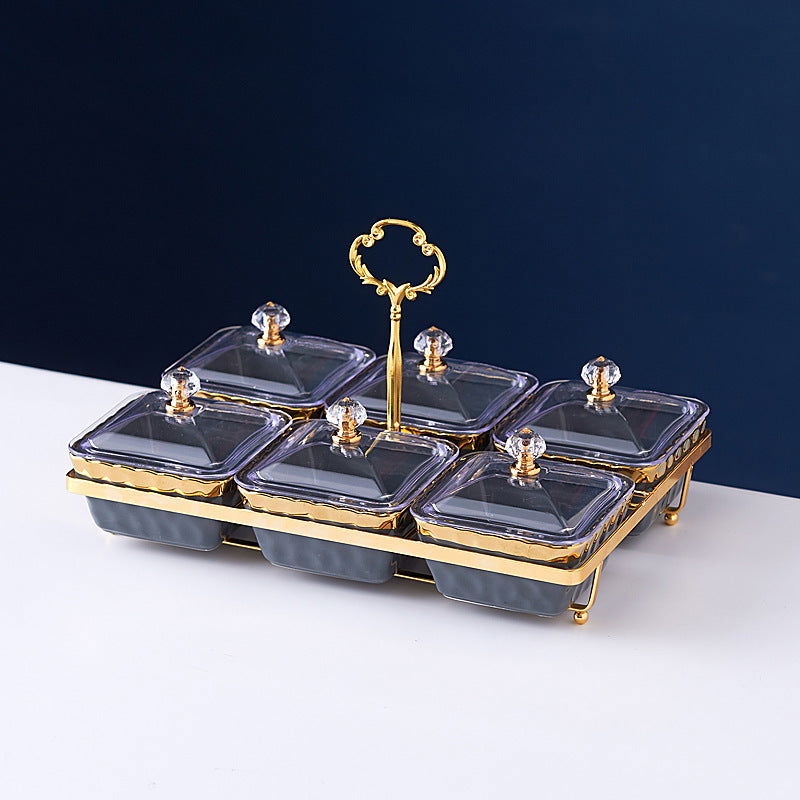 Nordic Ceramic Fruit Platter Creative Divided Plate Set - Grand Goldman