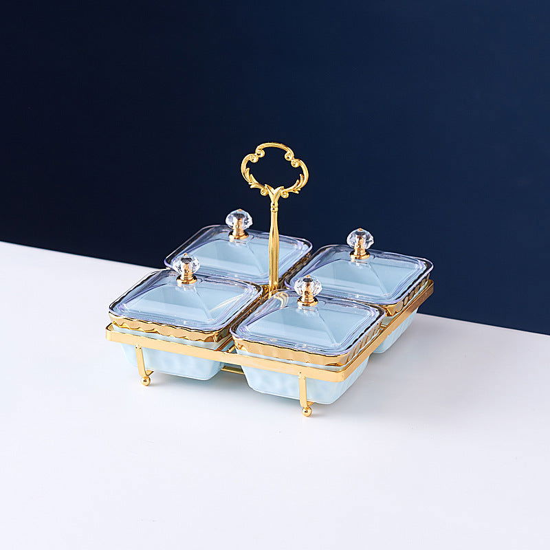 Nordic Ceramic Fruit Platter Creative Divided Plate Set - Grand Goldman