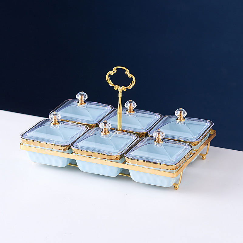 Nordic Ceramic Fruit Platter Creative Divided Plate Set - Grand Goldman