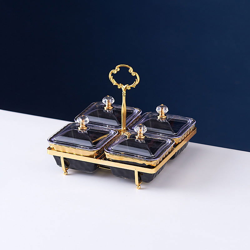 Nordic Ceramic Fruit Platter Creative Divided Plate Set - Grand Goldman