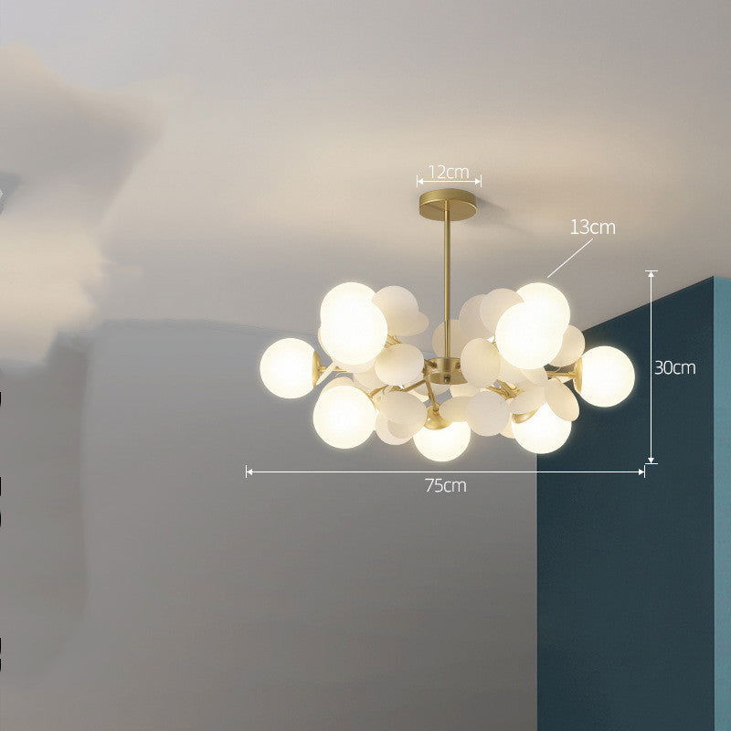 Nordic Chandelier Modern Minimalist Living Room Bedroom Lighting - Grand Goldman