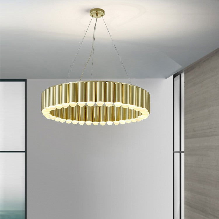 Nordic Chandelier Simple Modern Living Room Lamp Duplex Villa Bedroom Study - Grand Goldman
