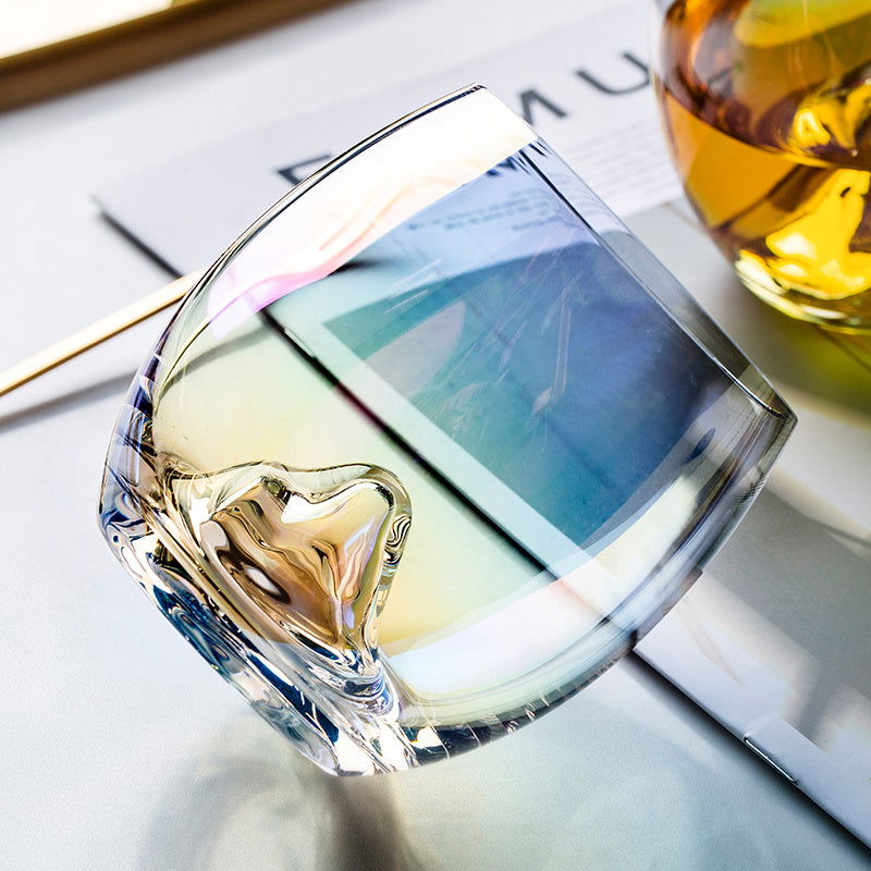 Nordic Colorful Glass Rainbow Glass Family Drinking Water Cup Dazzling Cup - Grand Goldman