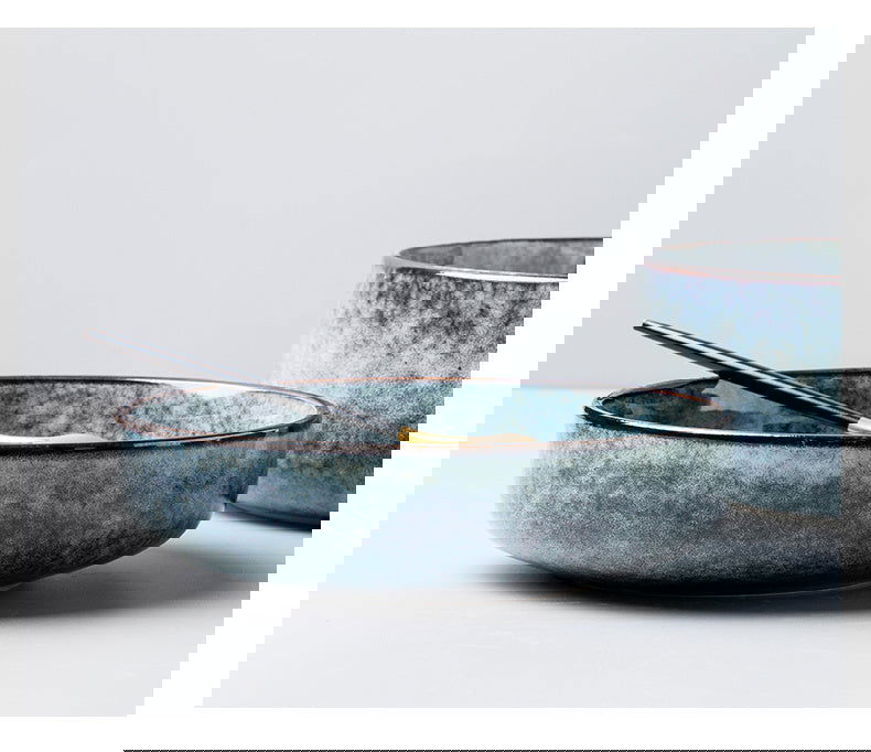 Nordic Creative Dishes Bowl Noodles Bowl Household Personalized Dish Deep Plate - Grand Goldman