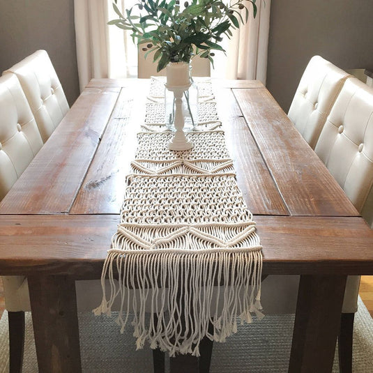 Nordic Decorative Hand Woven Table Carpet - Grand Goldman