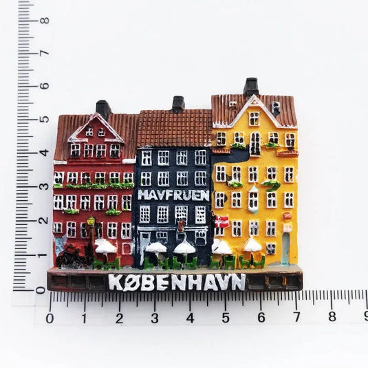 Nordic Denmark Fridge Magnets Decorative Crafts Collection Gift Copenhagen Royal Crown Tourism Memorial Refrigerator Stickers - Grand Goldman