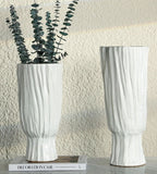 Nordic Home White Ceramic Trunk Vase - Grand Goldman