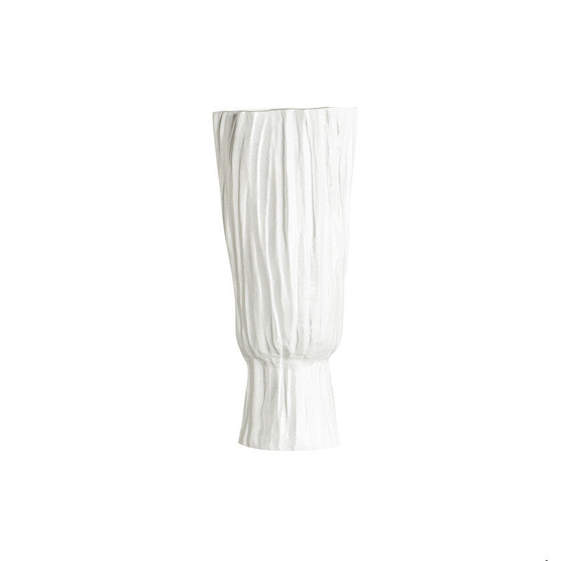 Nordic Home White Ceramic Trunk Vase - Grand Goldman