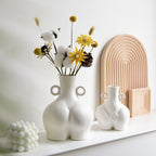 Nordic Human Body Ceramics Vases Home Decoration Accessories Office Dining Table Flower Arrangement Container Dried Flower Vases - Grand Goldman