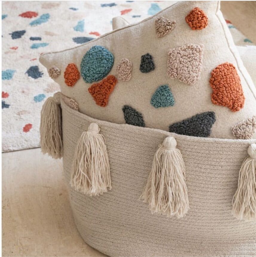 Nordic Ins Cotton Rope Braided Tassel Storage Basket Room Debris Storage Basket Baby Diaper Storage Box - Grand Goldman