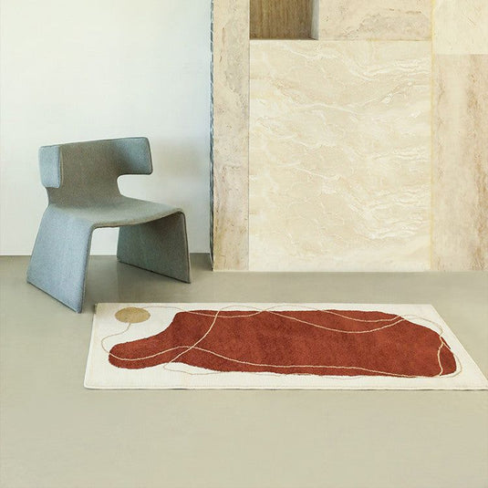 Nordic Light Luxury Abstract Art Minimalist Carpet - Grand Goldman