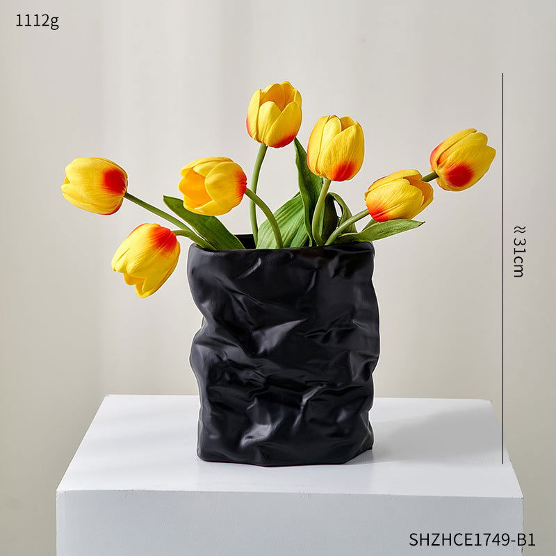 Nordic Luxury Electroplated Ceramic Vase Ornaments - Grand Goldman