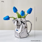 Nordic Luxury Electroplated Ceramic Vase Ornaments - Grand Goldman