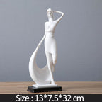 Nordic Minimalist Abstract Modern Sculpture Figure Statue Resin Crafts Home Decoration - Grand Goldman