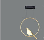Nordic Minimalist Dining Table Bird Art Living Room Chandelier - Grand Goldman