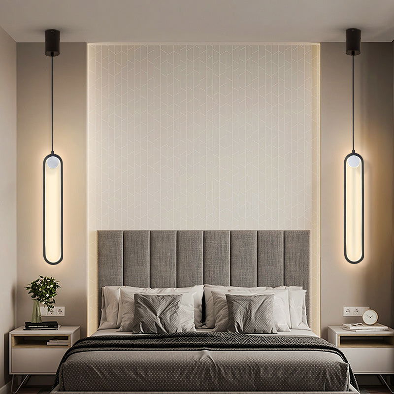 Nordic Minimalist Oval Bedside Chandelier - Grand Goldman