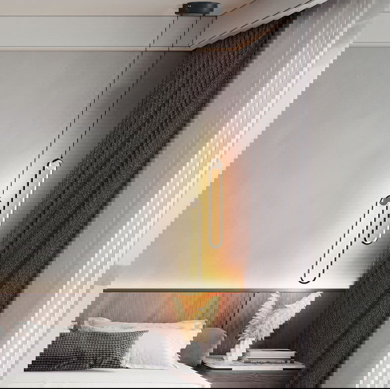 Nordic Minimalist Oval Bedside Chandelier - Grand Goldman