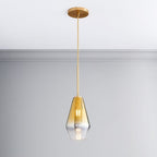 Nordic Modern Minimalist Cafe Bar Light Luxury Glass Single Head Small Chandelier - Grand Goldman