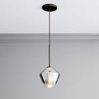 Nordic Modern Minimalist Cafe Bar Light Luxury Glass Single Head Small Chandelier - Grand Goldman