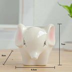 Nordic New Style Porcelain Ceramic Figurine Animal Flower Pot Cartoon Zebra Sheep Cow Head Mini Pot Succulents Plants Bonsai Pots Home Decoration - Grand Goldman