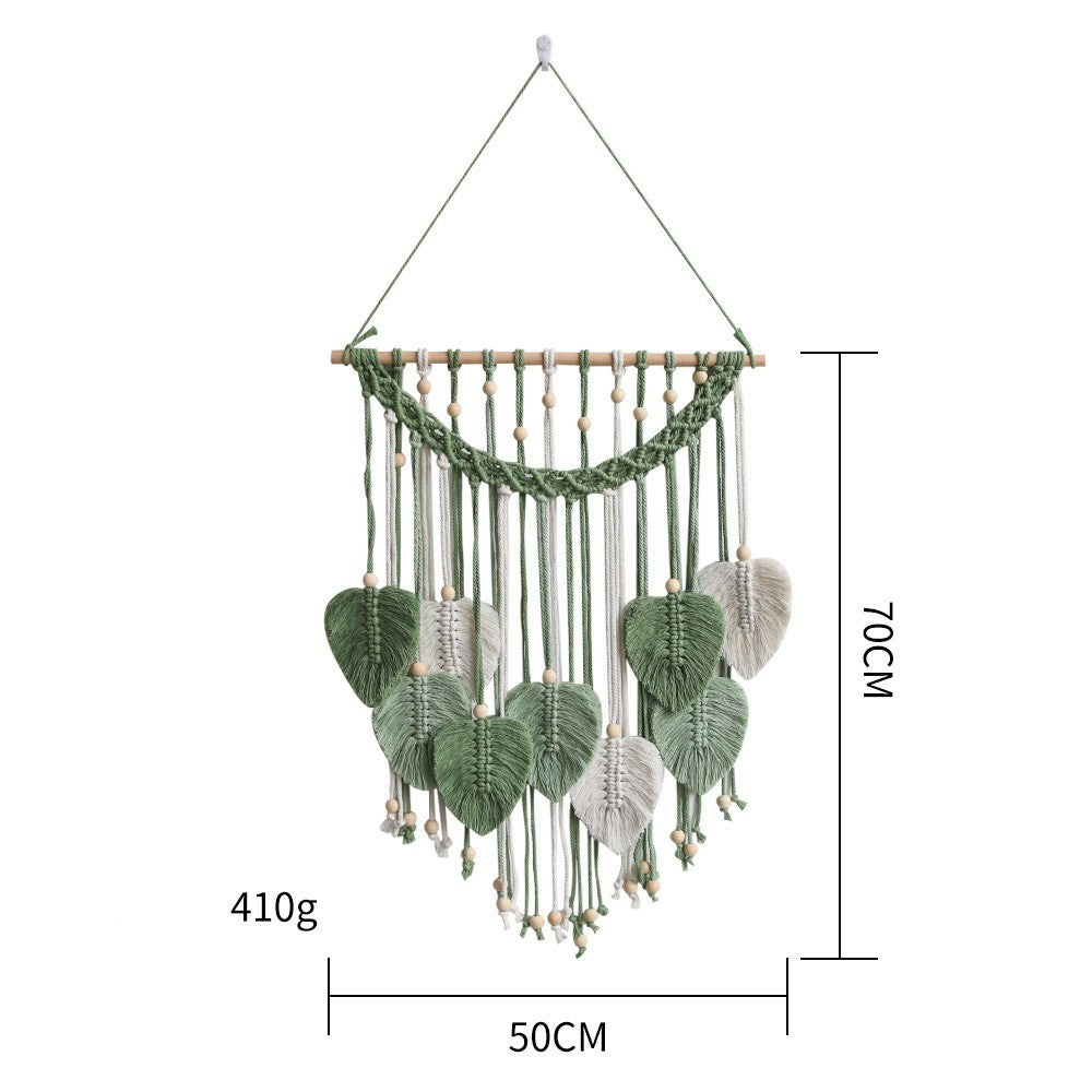 Nordic Style Home Decorative Wall Hangings Hand-woven Leaf Tapestry - Grand Goldman