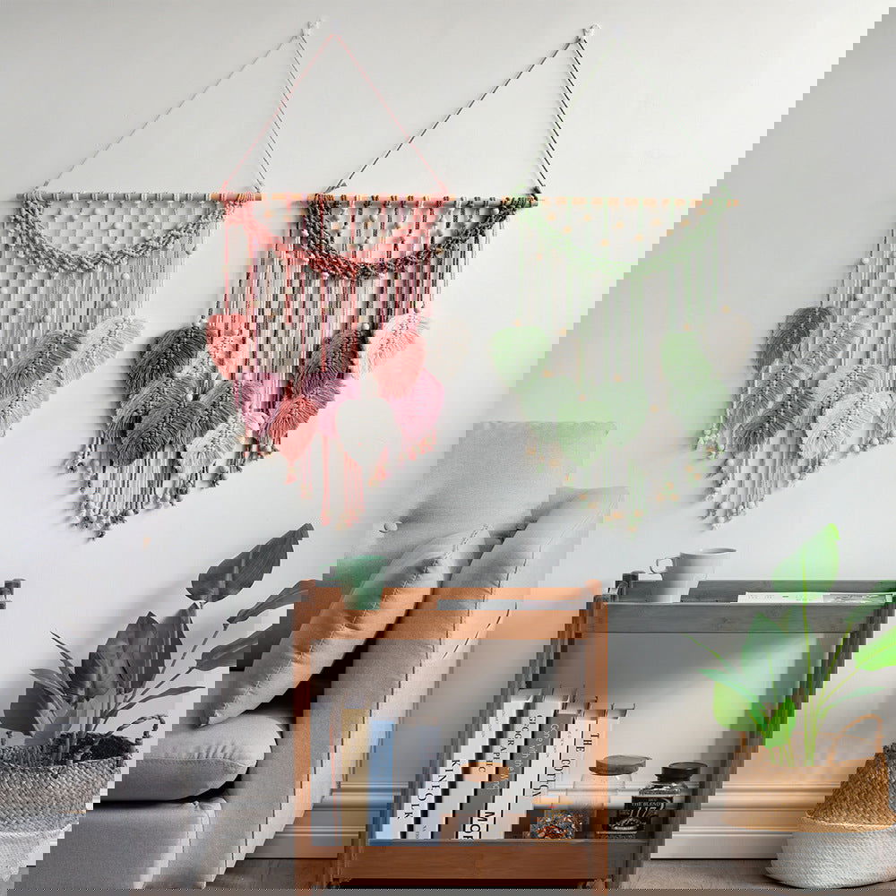 Nordic Style Home Decorative Wall Hangings Hand-woven Leaf Tapestry - Grand Goldman