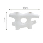 Nordic White Ceramic Irregular Flower Vase - Grand Goldman