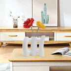 Nordic White Ceramic Irregular Flower Vase - Grand Goldman