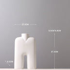 Nordic White Ceramic Vase Frosted Ornaments - Grand Goldman