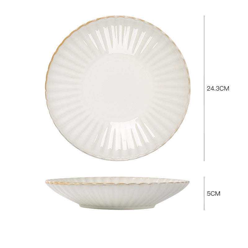 Nordic ceramic dishes dishes home dishes creative network red style steak Western plate breakfast tableware Qiong Yi - Grand Goldman