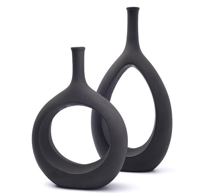 Nordic creative white ceramic vase - Grand Goldman