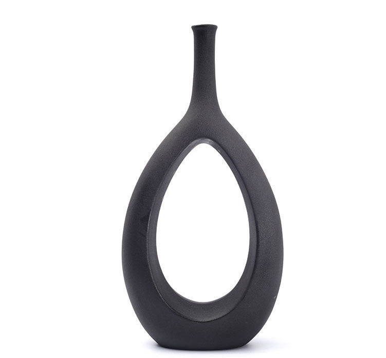 Nordic creative white ceramic vase - Grand Goldman