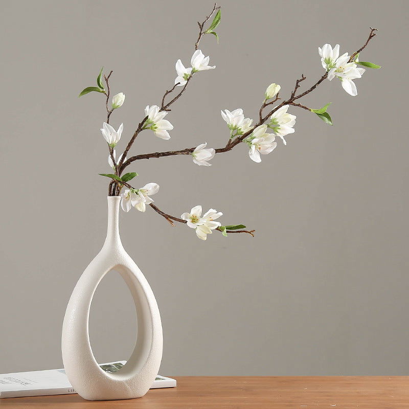 Nordic creative white ceramic vase - Grand Goldman