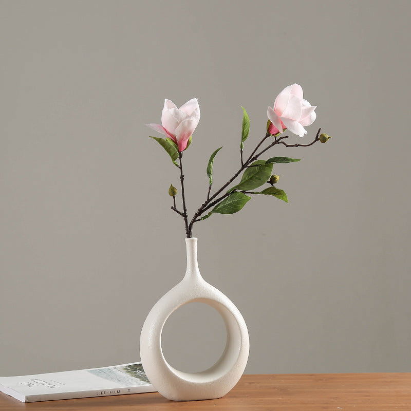 Nordic creative white ceramic vase - Grand Goldman