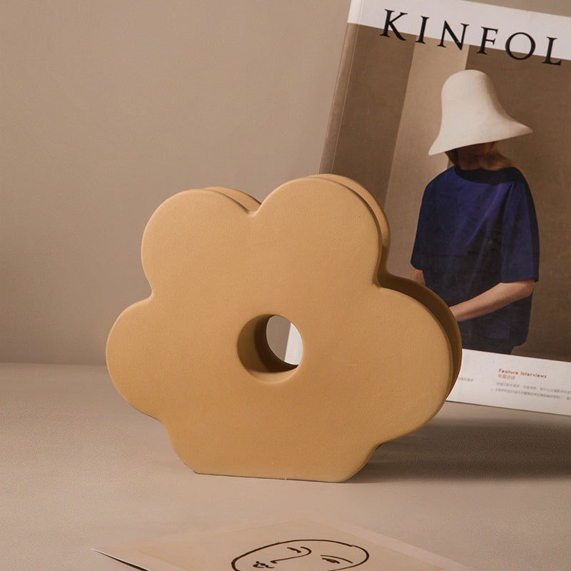 Nordic vase decoration ceramic vase - Grand Goldman