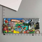 Norway IBIZA Barcelona Spain New York Seattle USA Saudi Dubai Barcelona Wooden Fridge Magnet  Home Decoration Gifts for Friends - Grand Goldman