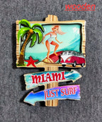 Norway IBIZA Barcelona Spain New York Seattle USA Saudi Dubai Barcelona Wooden Fridge Magnet  Home Decoration Gifts for Friends - Grand Goldman